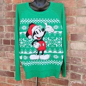 Disney Mickey Mouse Christmas sweater green